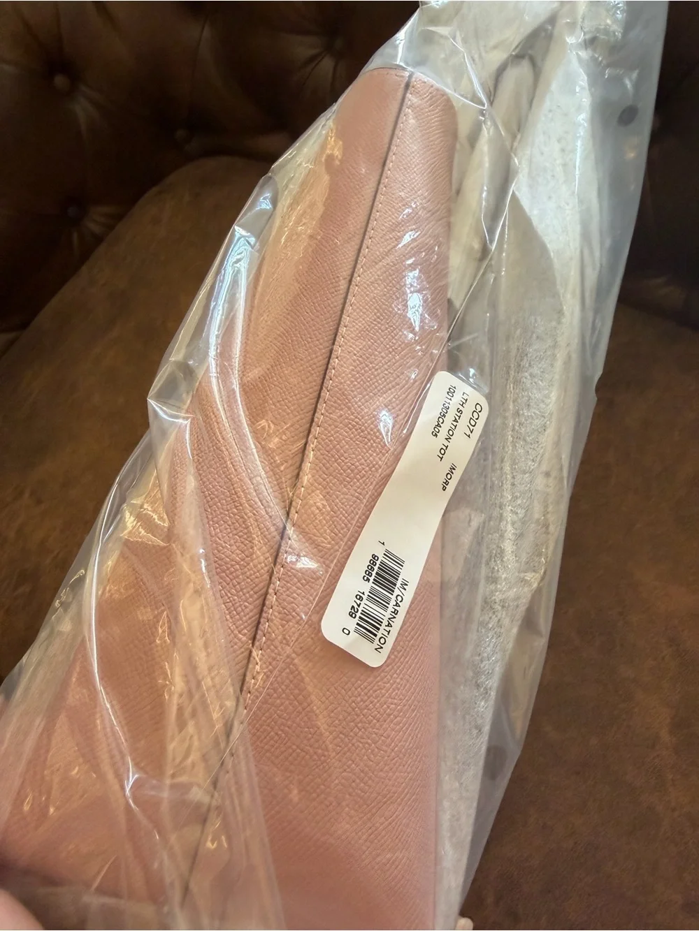 Coach Station Tote in Dusty Pink with Gold Hardware